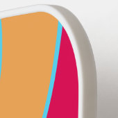 Zee Glas Cirkel Streep met Naam Pickleball Paddle (Links Detail)