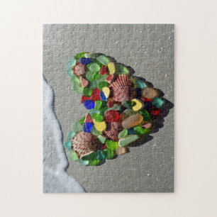Zee glas, foto van schitterende kleuren legpuzzel