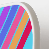 Zee Glas Gestreept met Naam Pickleball Paddle (Links Detail)