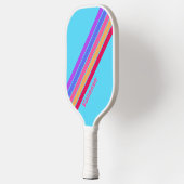Zee Glas Gestreept met Naam Pickleball Paddle (Links)