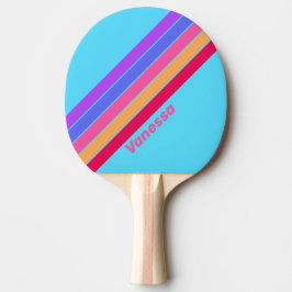Zee Glas Gestreept met Naam Tafeltennisbatje