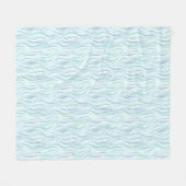 Zee Glas Golven Fleece Deken (Voorkant (Horizontaal))