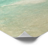 Zee Glas Gradiënt Waterverf Kust Kunst Poster (Hoek)