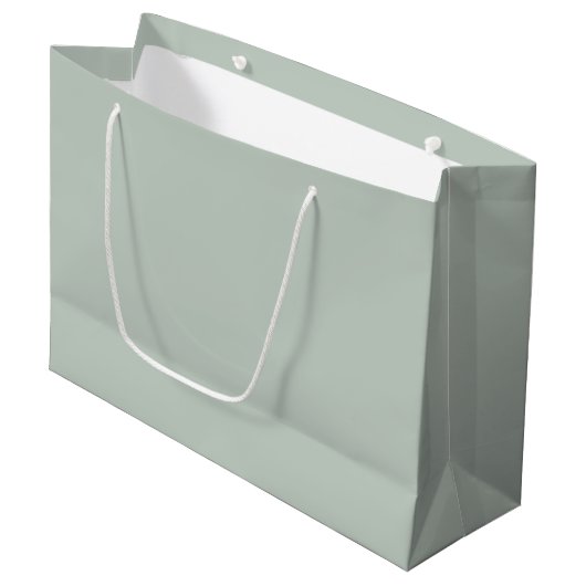 Zee Glas Groen Effen Kleur Groot Cadeauzakje (Voorkant Gekanteld)