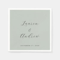 Zee Glas Groen Elegant Modern Eenvoudig Bruiloft