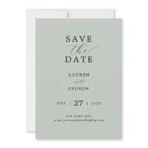 Zee Glas Groen Script Elegant Modern Wedding