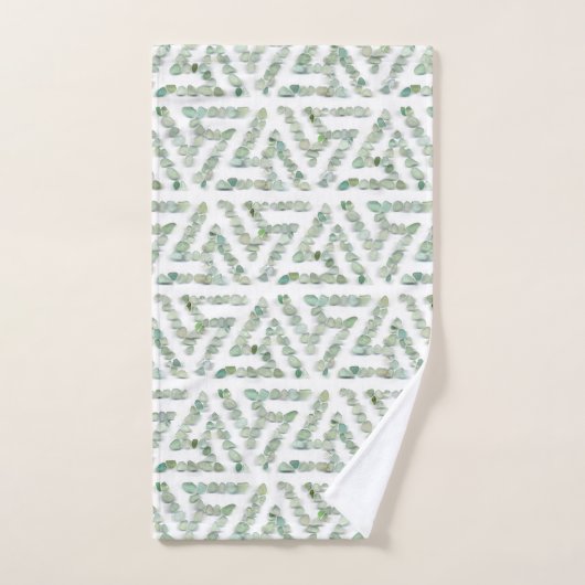 Zee glas - groene triskelon bad handdoek (Handdoek)