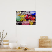 Zee glas - Het leven in het strand is anders Poster (Keuken)