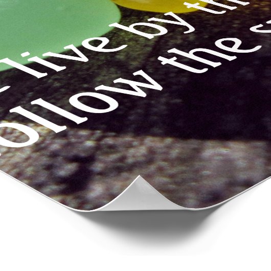 Zee glas - Het leven in het strand is anders Poster (Hoek)