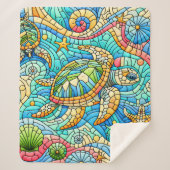 Zee Glas in lood Sherpa Deken (Voorkant)