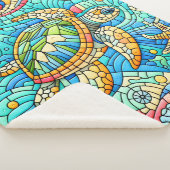 Zee Glas in lood Sherpa Deken (3/4)