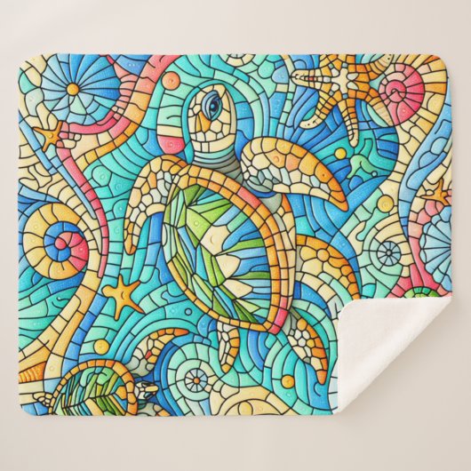 Zee Glas in lood Sherpa Deken (Voorkant (horizontaal))