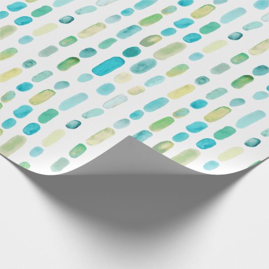 Zee Glas Kerst Pareltjes Cadeaupapier (Hoek)