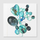 Zee glas kleurt bloemen en bling (Voorkant)