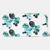 Zee glas kleurt bloemen en bling Case-Mate iPhone case (Achterkant (horizontaal))