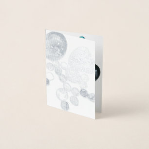 Zee glas kleurt bloemen en bling folie kaarten