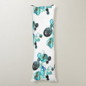 Zee glas kleurt bloemen en bling lichaamskussen (Achterkant (Verticaal))