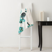 Zee glas kleurt bloemen en bling sherpa deken (In situ)