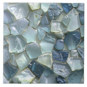 Zee Glas Mozaïek Blauw ID1183 Tegeltje (Voorkant)