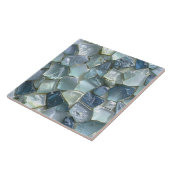 Zee Glas Mozaïek Blauw ID1183 Tegeltje (Zijkant)
