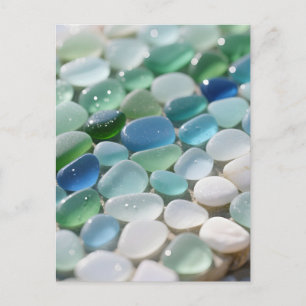 Zee Glas Mozaïek Oceaan Blues Tranquil Briefkaart