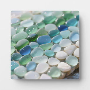 Zee Glas Mozaïek Oceaan Blues Tranquil Fotoplaat