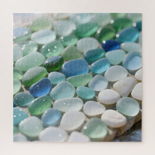 Zee Glas Mozaïek Oceaan Blues Tranquil Legpuzzel