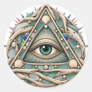 Zee Glas Oog 3inch Ronde Sticker