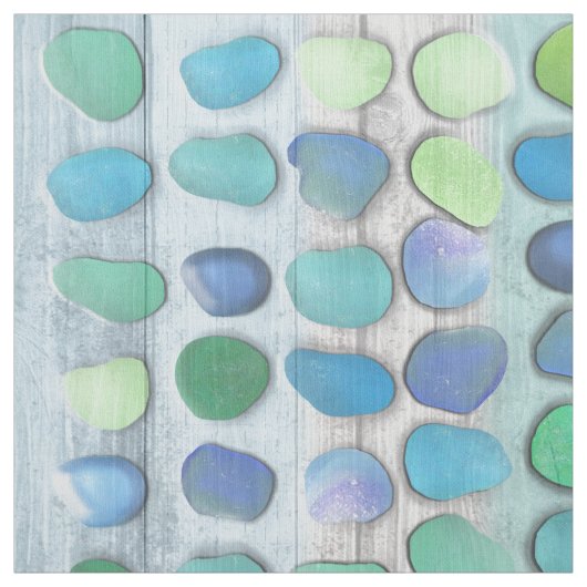 Zee glas op drijfhout stof (Swatch)