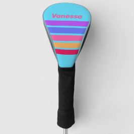 Zee Glas Over Strepen met Naam Golfheadcover