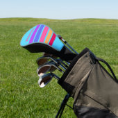 Zee Glas Over Strepen met Naam Golfheadcover (Insitu)