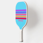 Zee Glas Over Strepen met Naam Pickleball Paddle (Links)