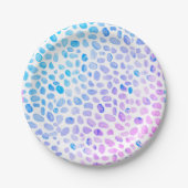 Zee Glas Schilderen Strand Zeemeermin Papier Borde Papieren Bordje (Voorkant)