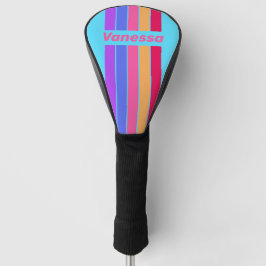 Zee Glas Speld Gestreept met Naam Golfheadcover