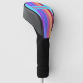 Zee Glas Speld Gestreept met Naam Golfheadcover (Schuin)