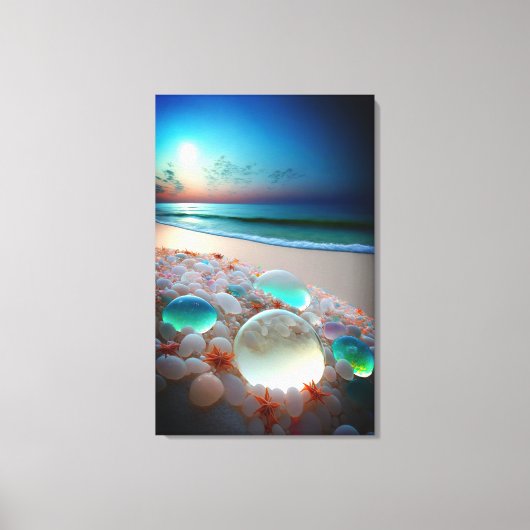 Zee Glas Strand Canvasprint Canvas Afdruk (Voorkant)