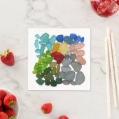 Zee glas, strand glas kunst foto servetten (Insitu)