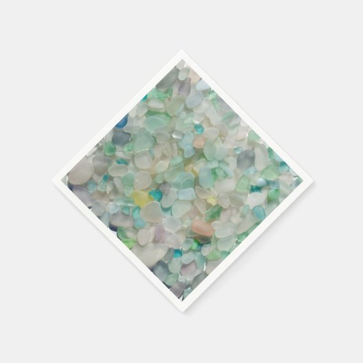 Zee glas, strand glas kunst foto servetten (Hoek)