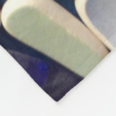 Zee glas, strandglas aardeblauw aqua groen fleece deken (Hoek)