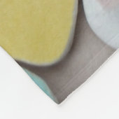 Zee glas, strandglas aardeblauw waterpastel fleece deken (Hoek)