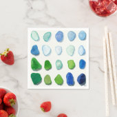 Zee glas, strandglas Art servetten (Insitu)