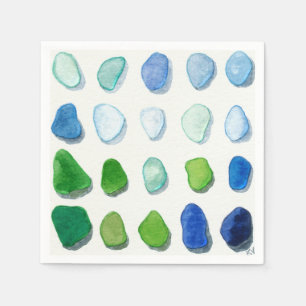 Zee glas, strandglas Art servetten