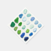 Zee glas, strandglas Art servetten (Hoek)