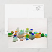 Zee glas, strandglas heldere regenboogkaart briefkaart (Voorkant / Achterkant)