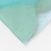 Zee glas, strandglas kobalt blauw aqua groen fleece deken (Hoek)