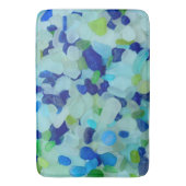 Zee glas, strandglas kobalt blauw, groen, aqua badmat (Voorkant Verticaal)