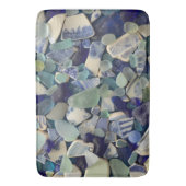 Zee glas, strandglas kobalt blauw, groen, aqua badmat (Voorkant Verticaal)