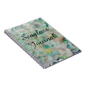 Zee glas, strandglas, kunstfoto Journal notebook Notitieboek (Rechterzijde)