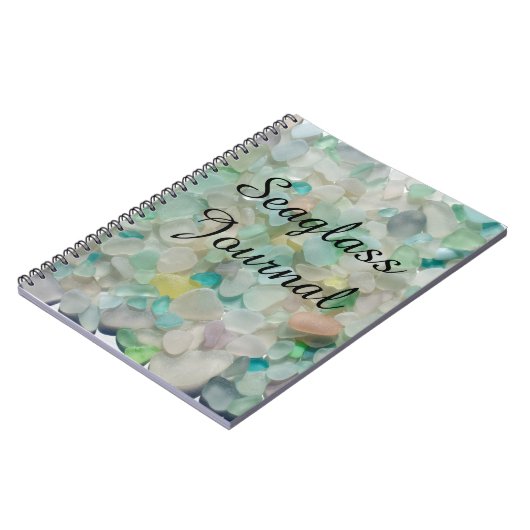 Zee glas, strandglas, kunstfoto Journal notebook Notitieboek (Linkerzijde)