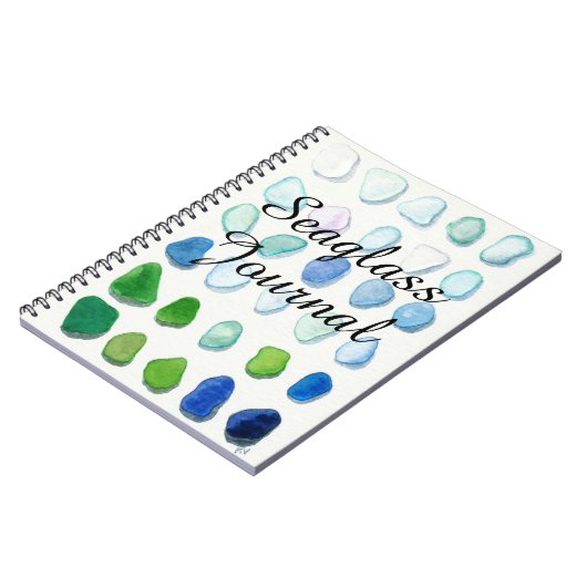 Zee glas, strandglas notitieboek Journal (Linkerzijde)